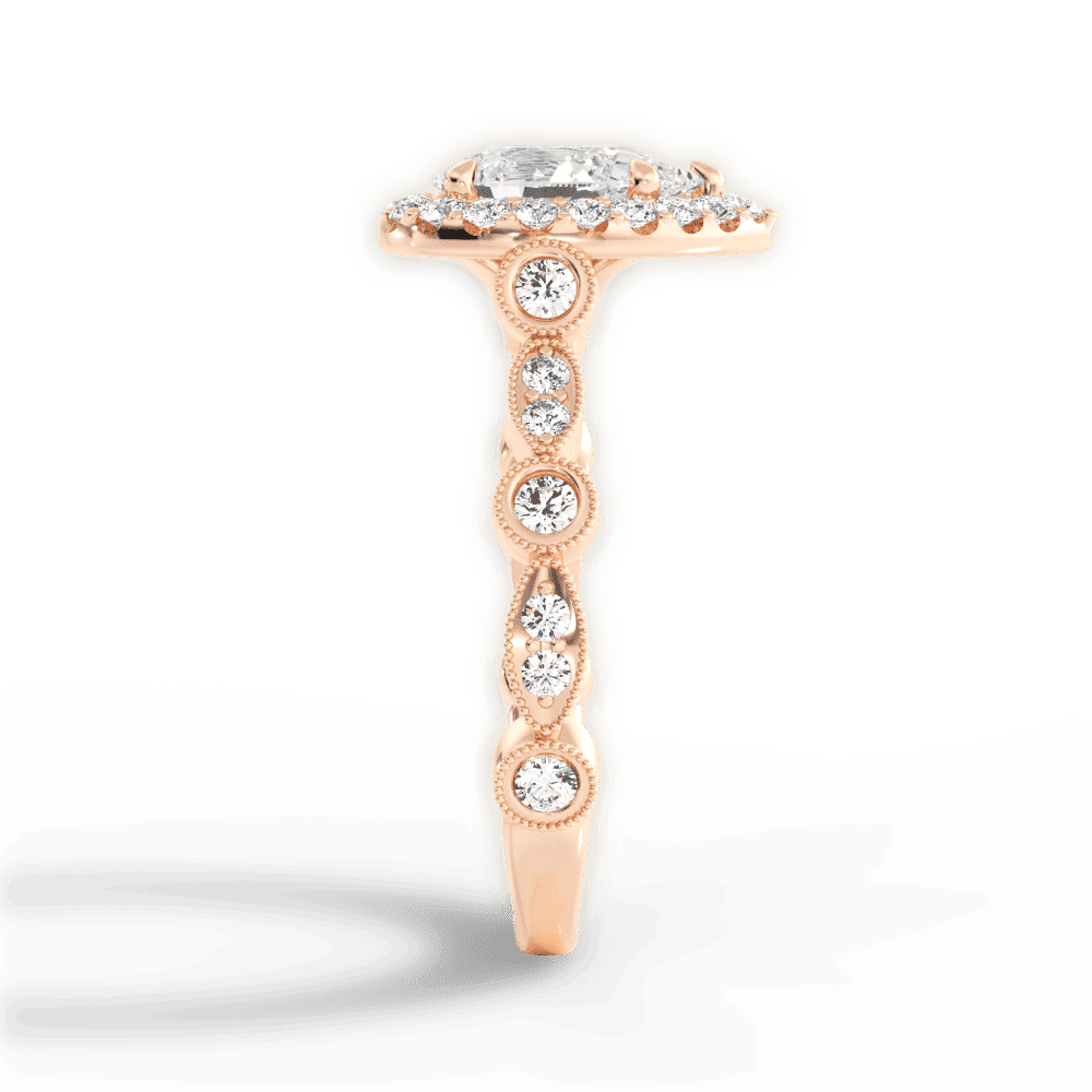 14kt Rose Gold/18kt Rose Gold/pear/perspective