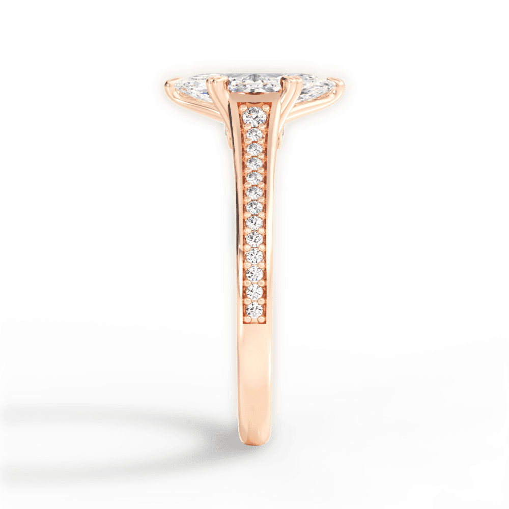 14kt Rose Gold/18kt Rose Gold/marquise/perspective