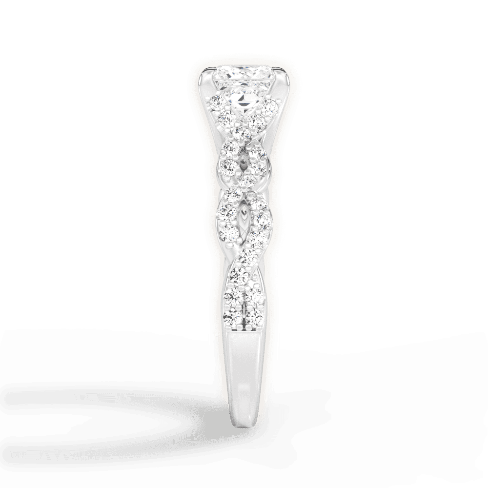 14kt White Gold/18kt White Gold/Platinum/princess/perspective