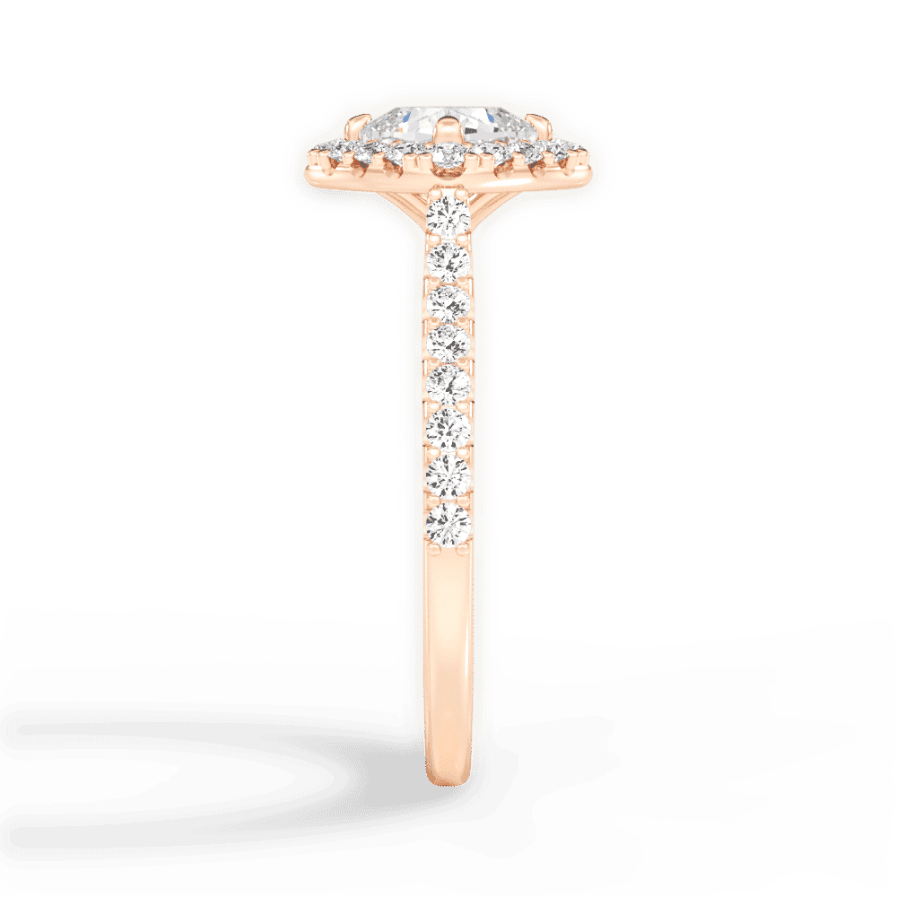 14kt Rose Gold/18kt Rose Gold/cushion/perspective