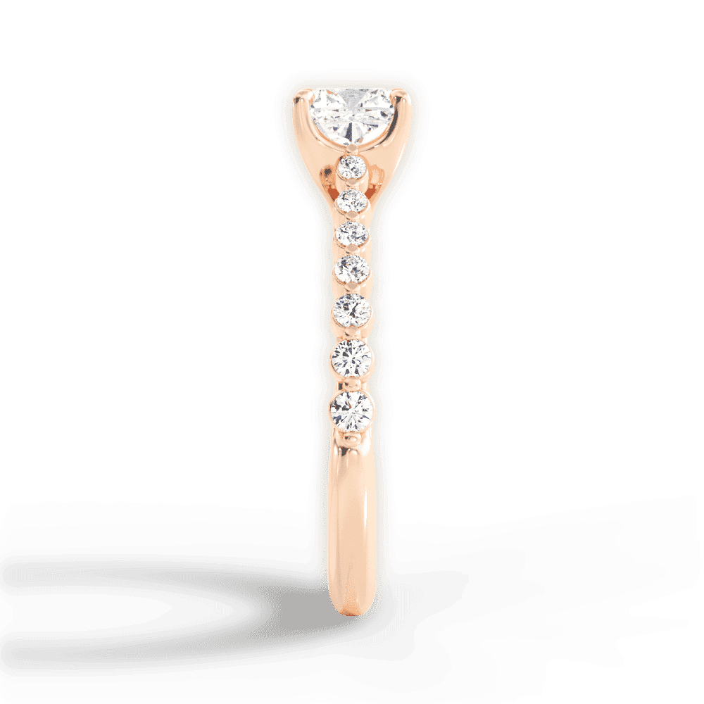 14kt Rose Gold/18kt Rose Gold/cushion/perspective