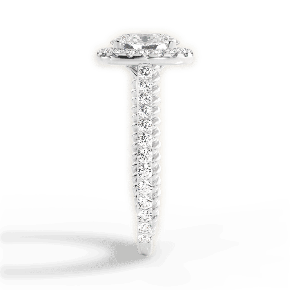 14kt White Gold/18kt White Gold/Platinum/oval/perspective