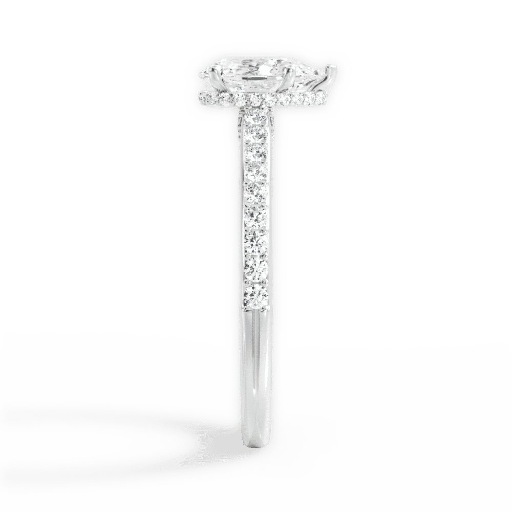 14kt White Gold/18kt White Gold/Platinum/pear/perspective