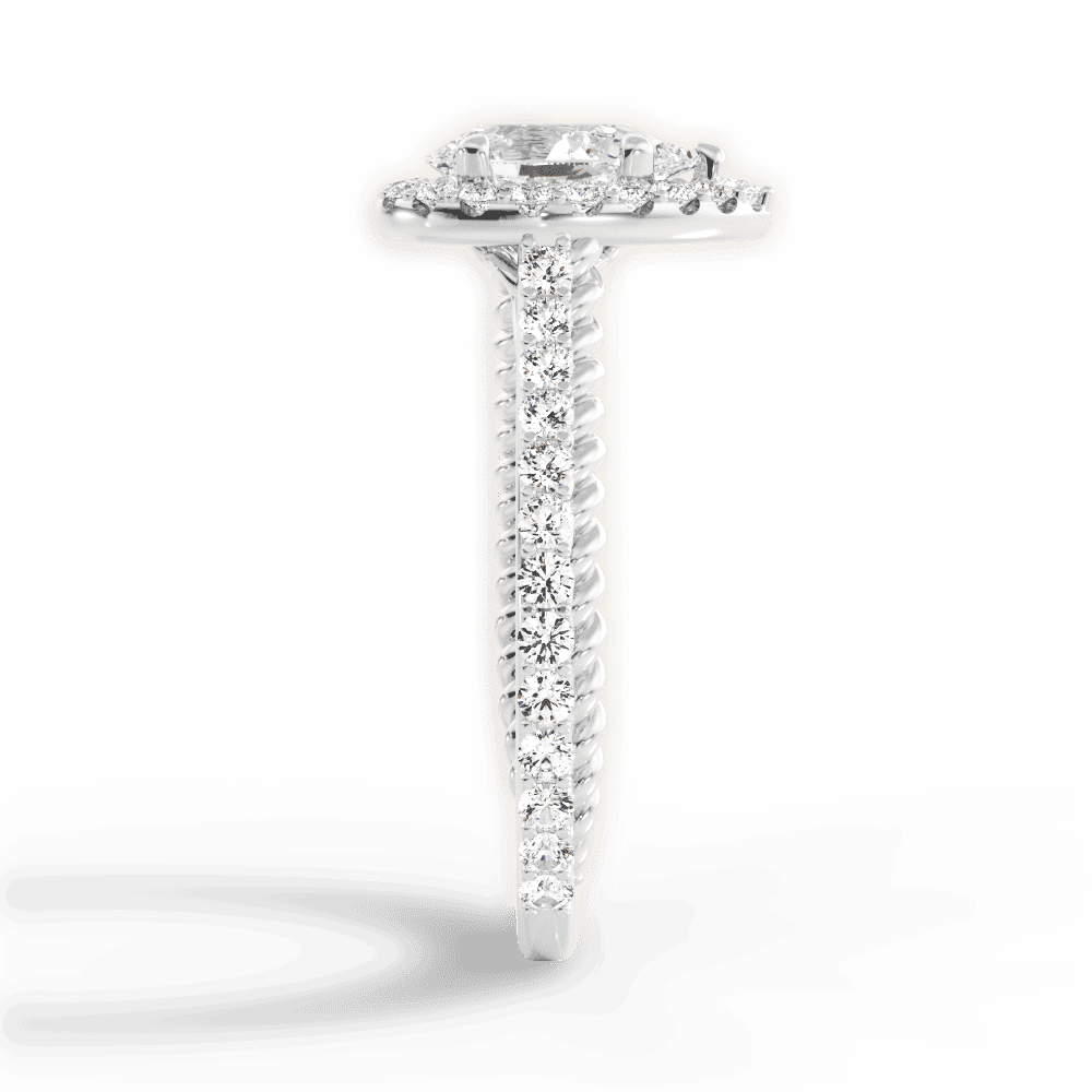 14kt White Gold/18kt White Gold/Platinum/pear/perspective