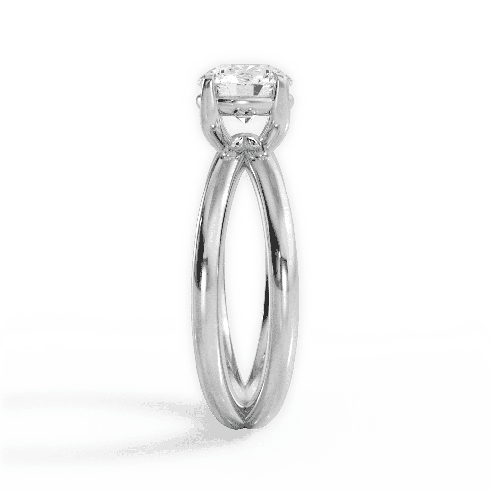 14kt White Gold/18kt White Gold/Platinum/round/perspective