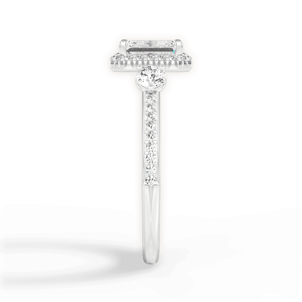 14kt White Gold/18kt White Gold/Platinum/emerald/perspective