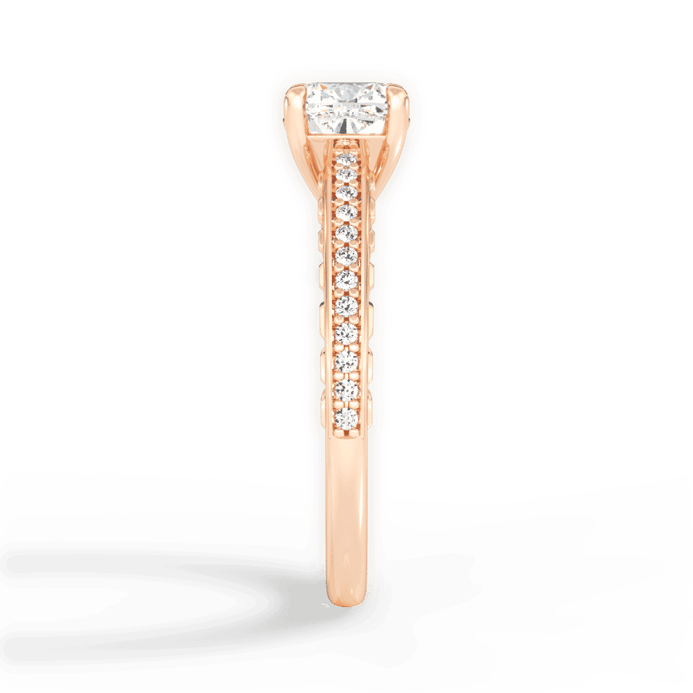 14kt Rose Gold/18kt Rose Gold/cushion/perspective