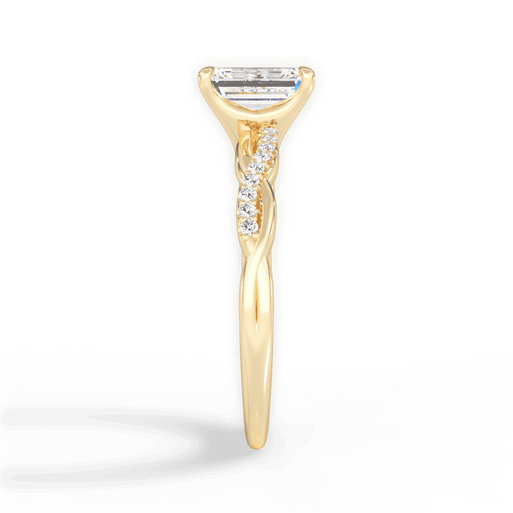 14kt Yellow Gold/18kt Yellow Gold/emerald/perspective