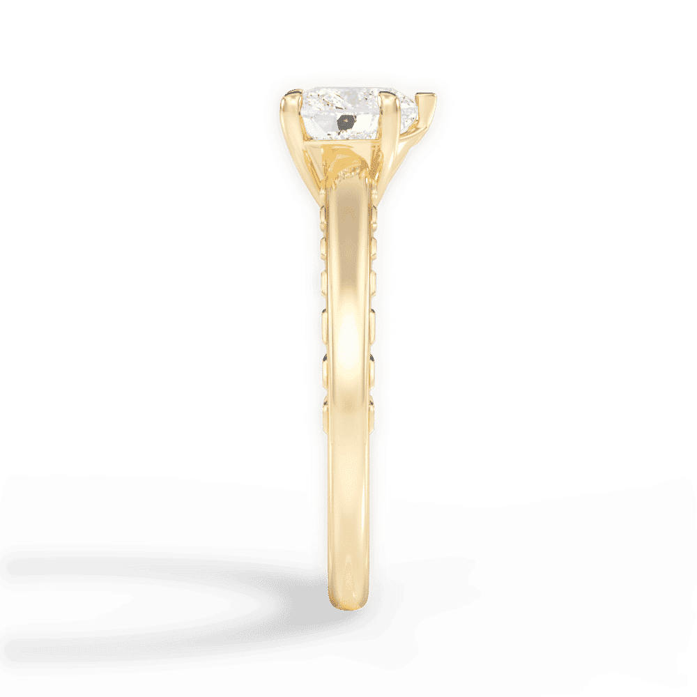 14kt Yellow Gold/18kt Yellow Gold/heart/perspective
