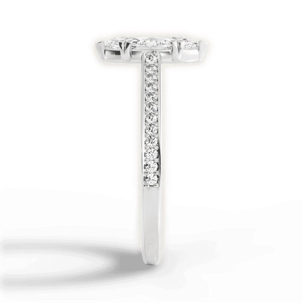 14kt White Gold/18kt White Gold/Platinum/marquise/perspective