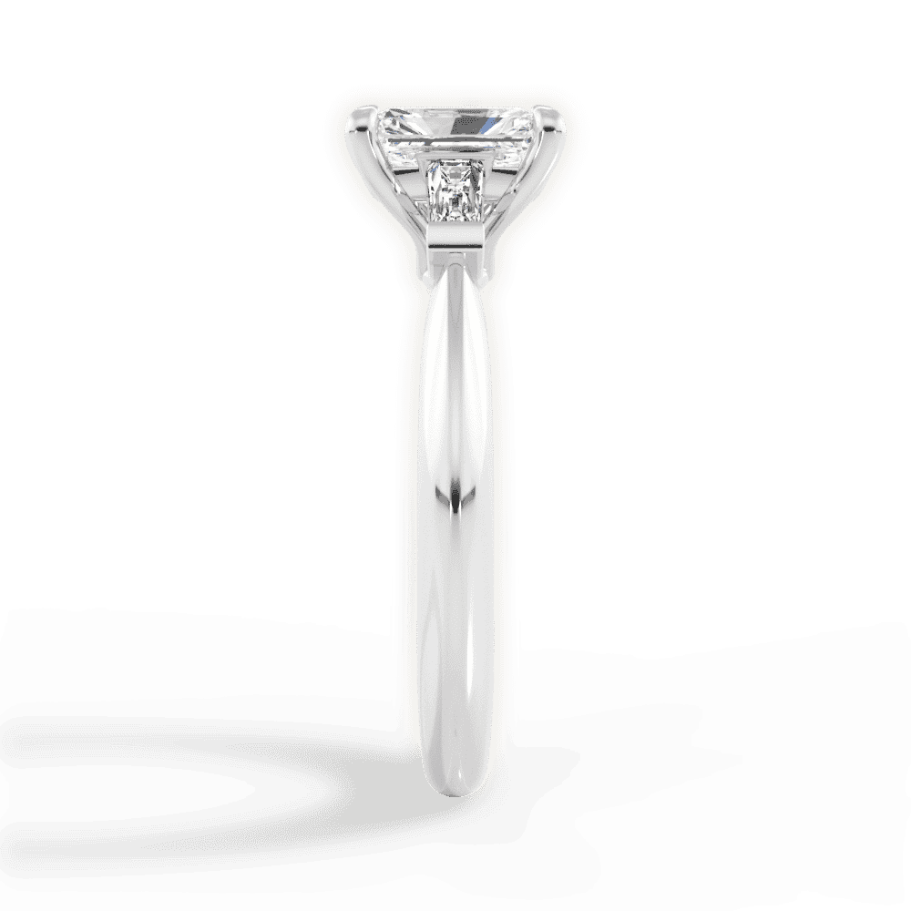 14kt White Gold/18kt White Gold/Platinum/radiant/perspective