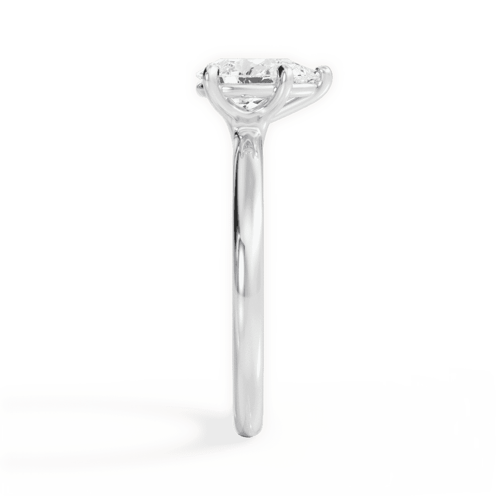 14kt White Gold/18kt White Gold/Platinum/pear/perspective