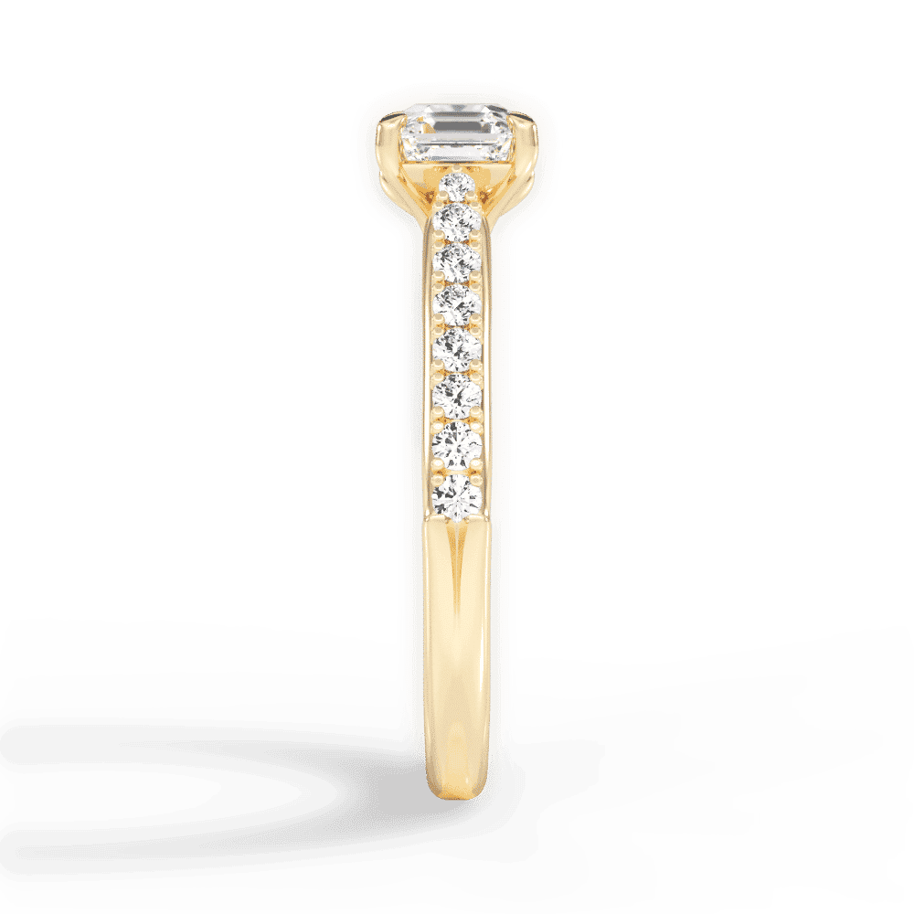 14kt Yellow Gold/18kt Yellow Gold/asscher/perspective