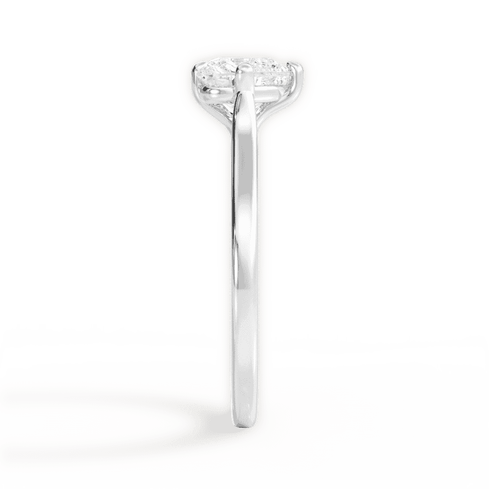 14kt White Gold/18kt White Gold/Platinum/heart/perspective