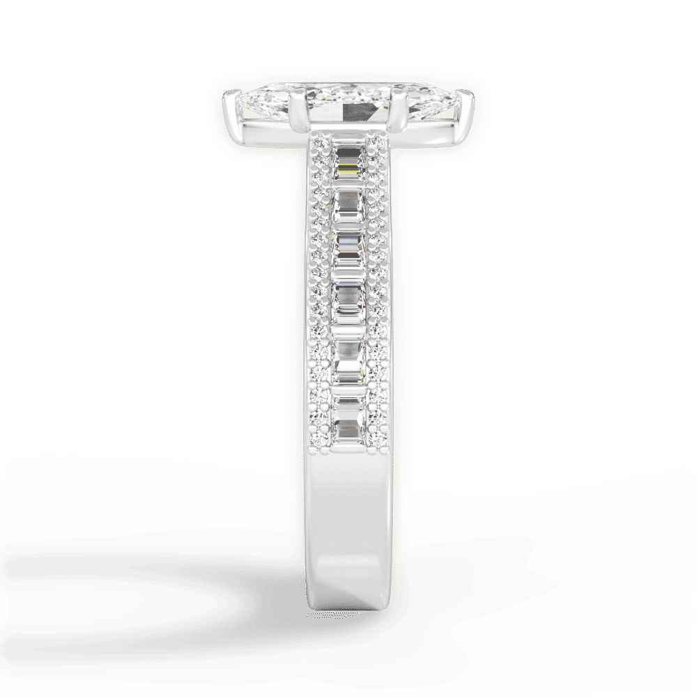 14kt White Gold/18kt White Gold/Platinum/marquise/perspective