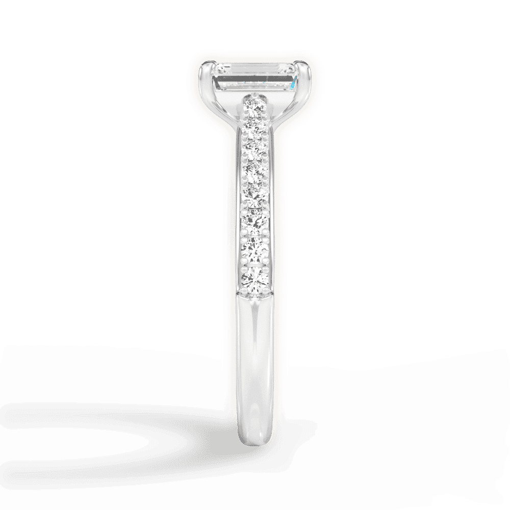 14kt White Gold/18kt White Gold/Platinum/emerald/perspective