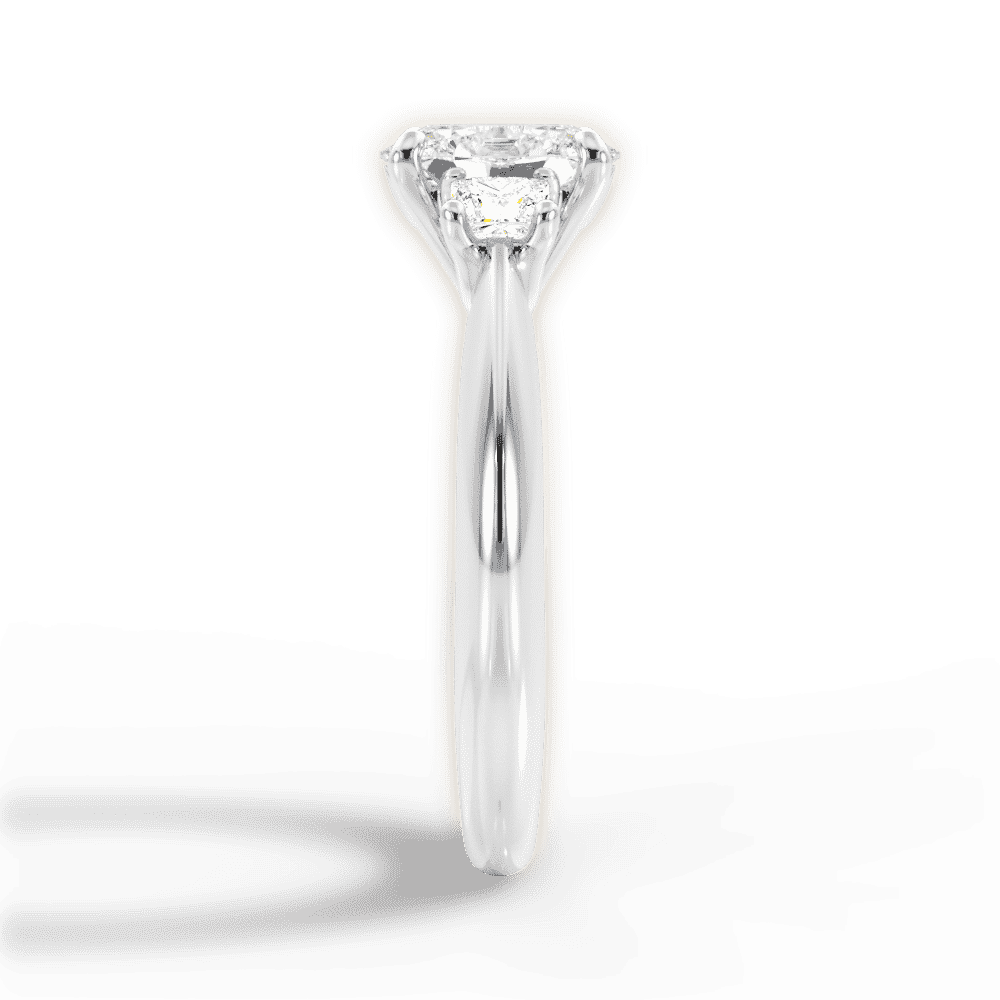 14kt White Gold/18kt White Gold/Platinum/oval/perspective
