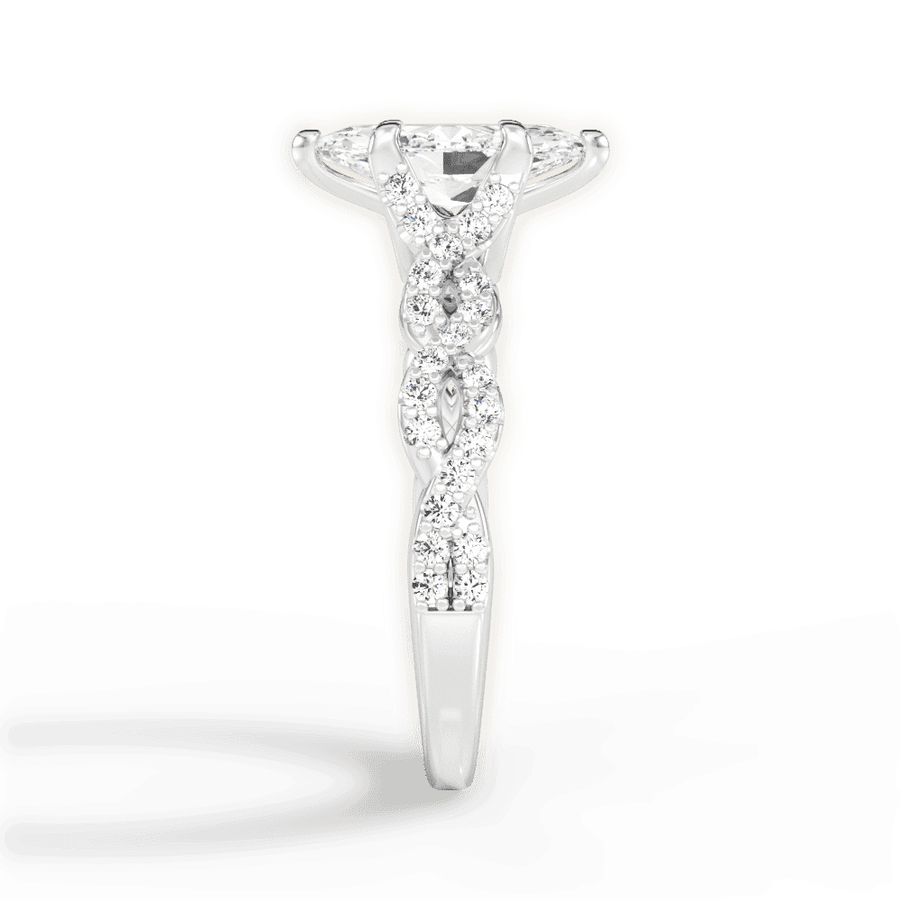 14kt White Gold/18kt White Gold/Platinum/marquise/perspective