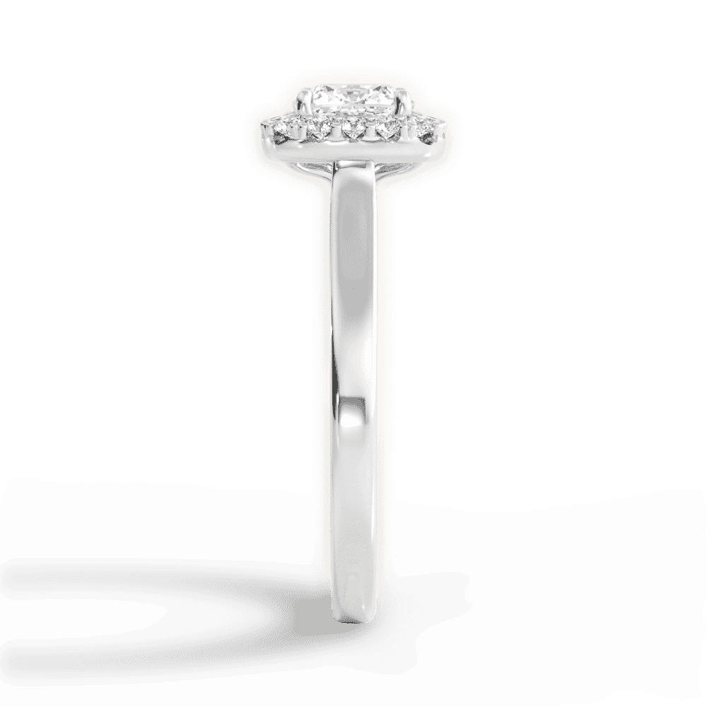 14kt White Gold/18kt White Gold/Platinum/cushion/perspective