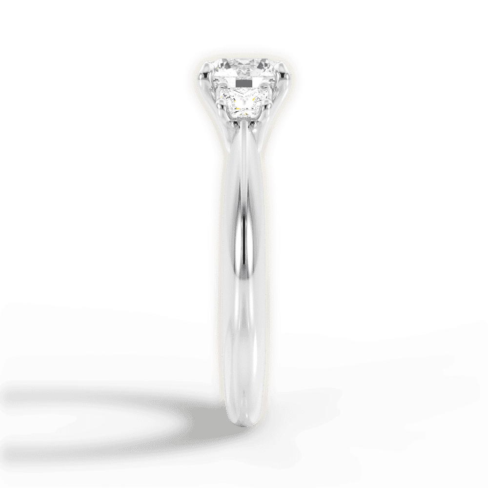 14kt White Gold/18kt White Gold/Platinum/round/perspective