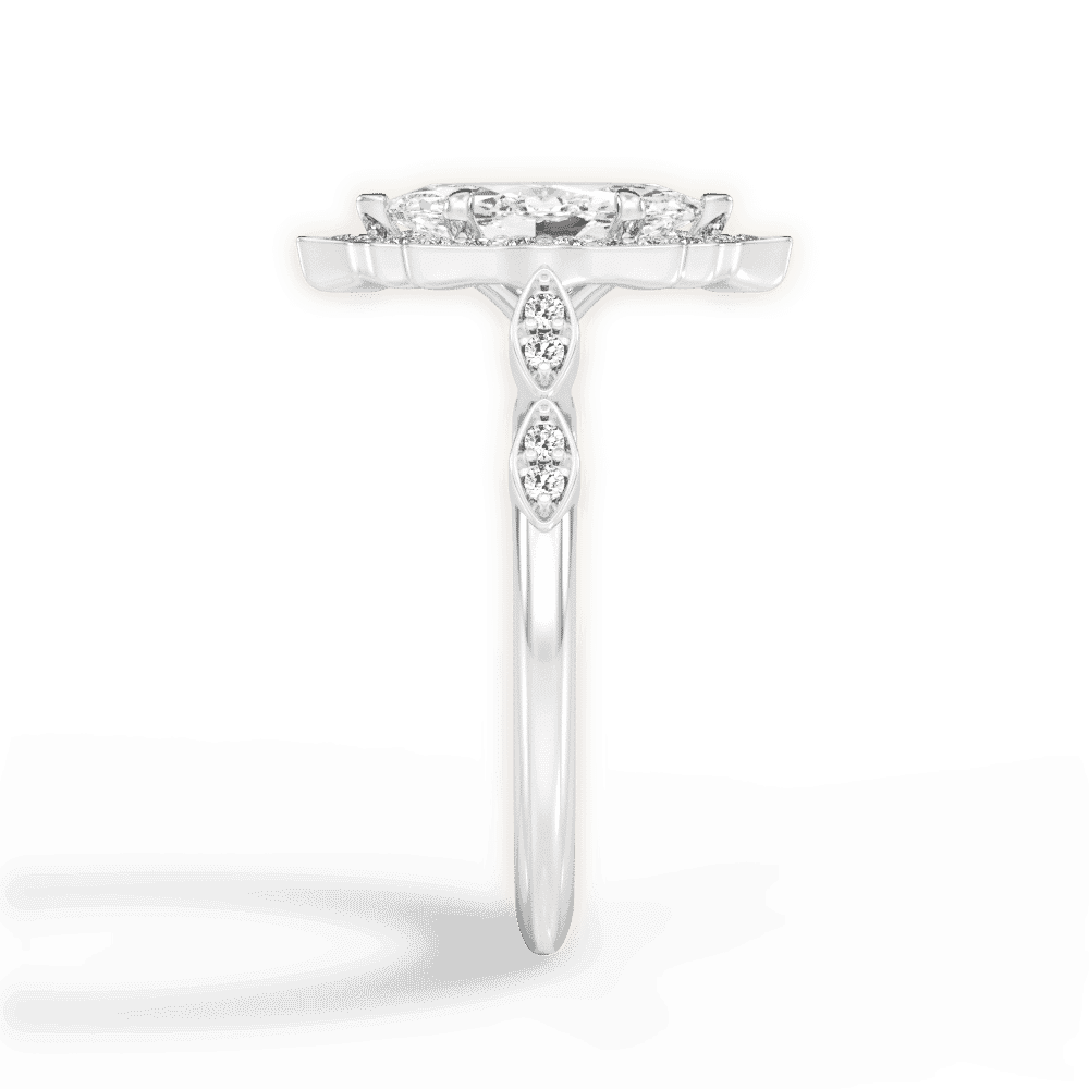 14kt White Gold/18kt White Gold/Platinum/marquise/perspective