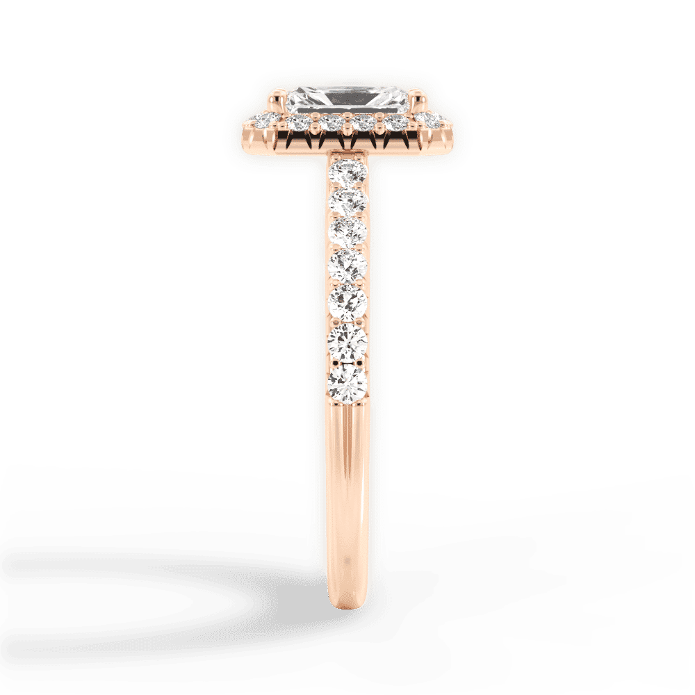 14kt Rose Gold/18kt Rose Gold/radiant/perspective