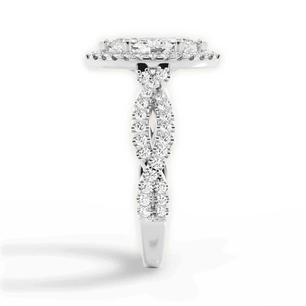 14kt White Gold/18kt White Gold/Platinum/marquise/perspective