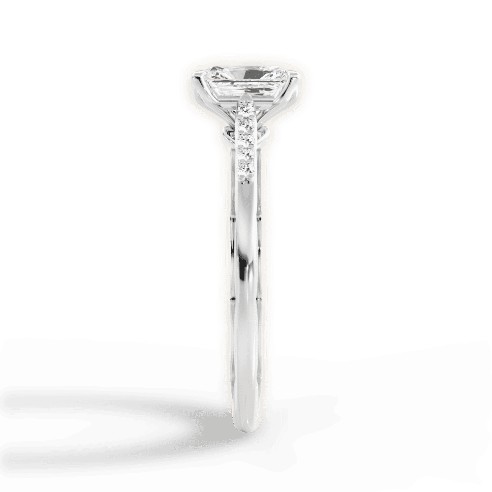 14kt White Gold/18kt White Gold/Platinum/radiant/perspective