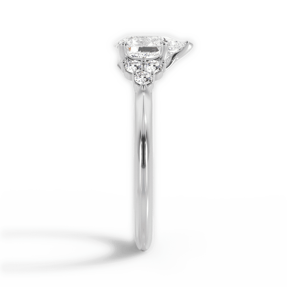 14kt White Gold/18kt White Gold/Platinum/pear/perspective