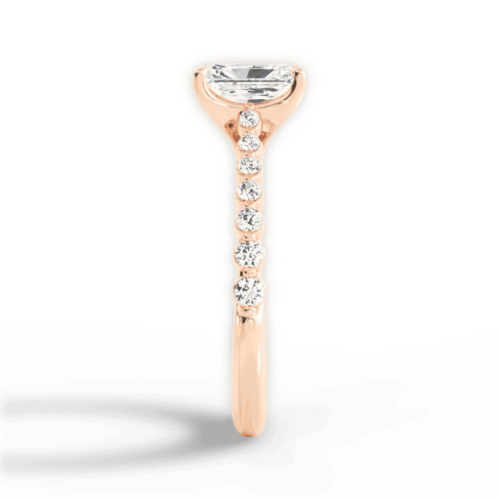 14kt Rose Gold/18kt Rose Gold/radiant/perspective