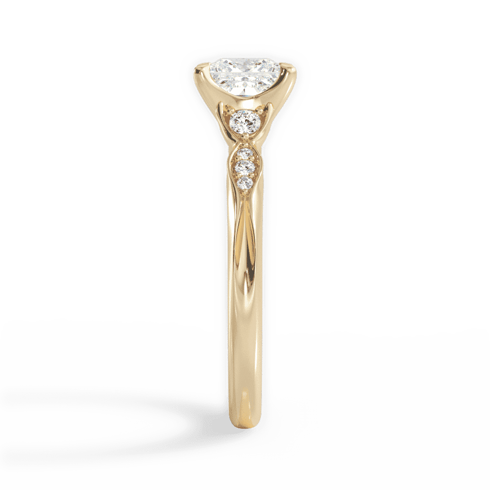 14kt Yellow Gold/18kt Yellow Gold/princess/perspective