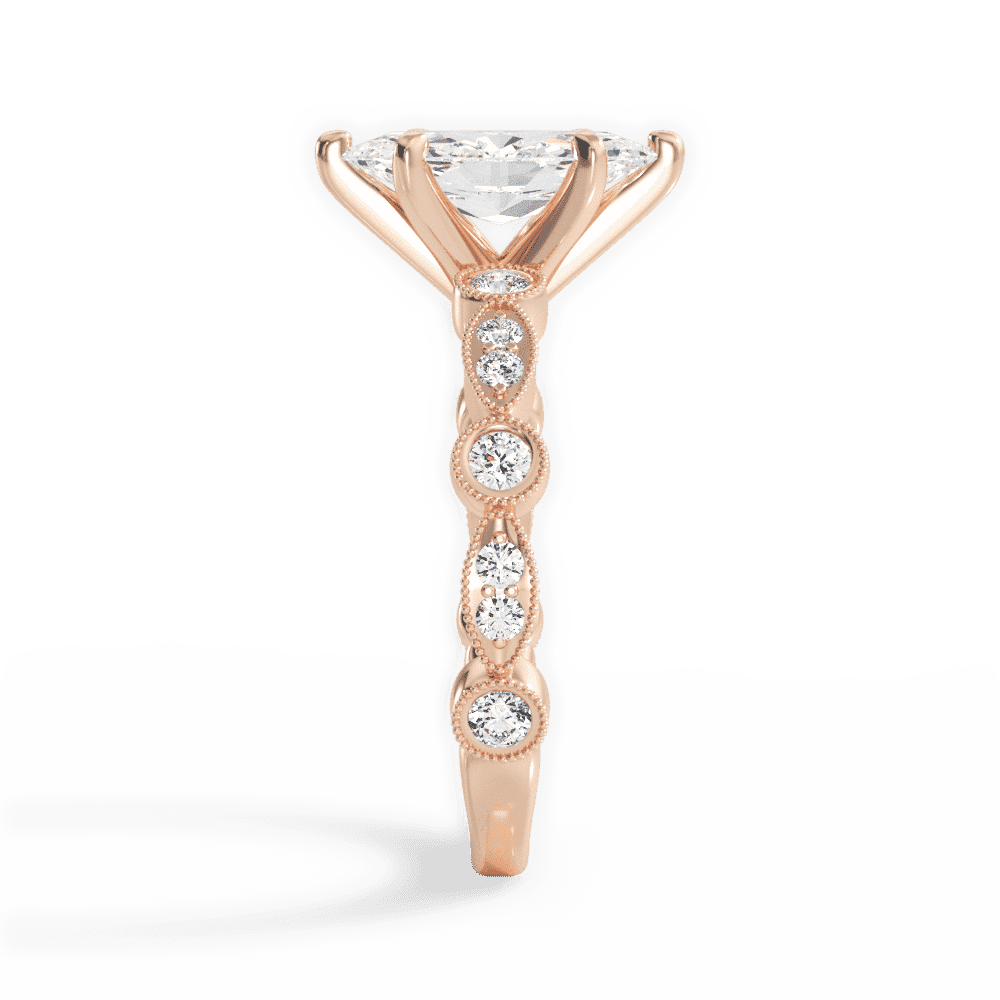 14kt Rose Gold/18kt Rose Gold/marquise/perspective