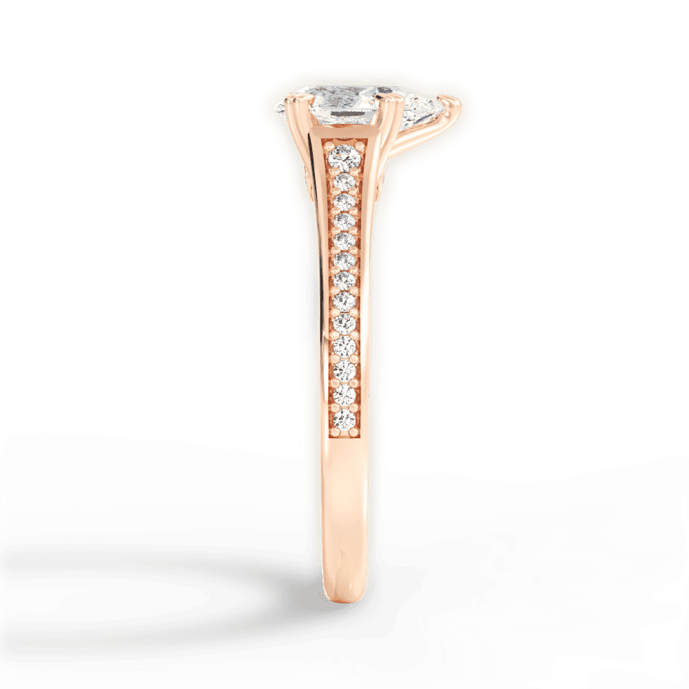14kt Rose Gold/18kt Rose Gold/pear/perspective