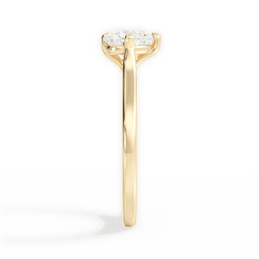 14kt Yellow Gold/18kt Yellow Gold/heart/perspective