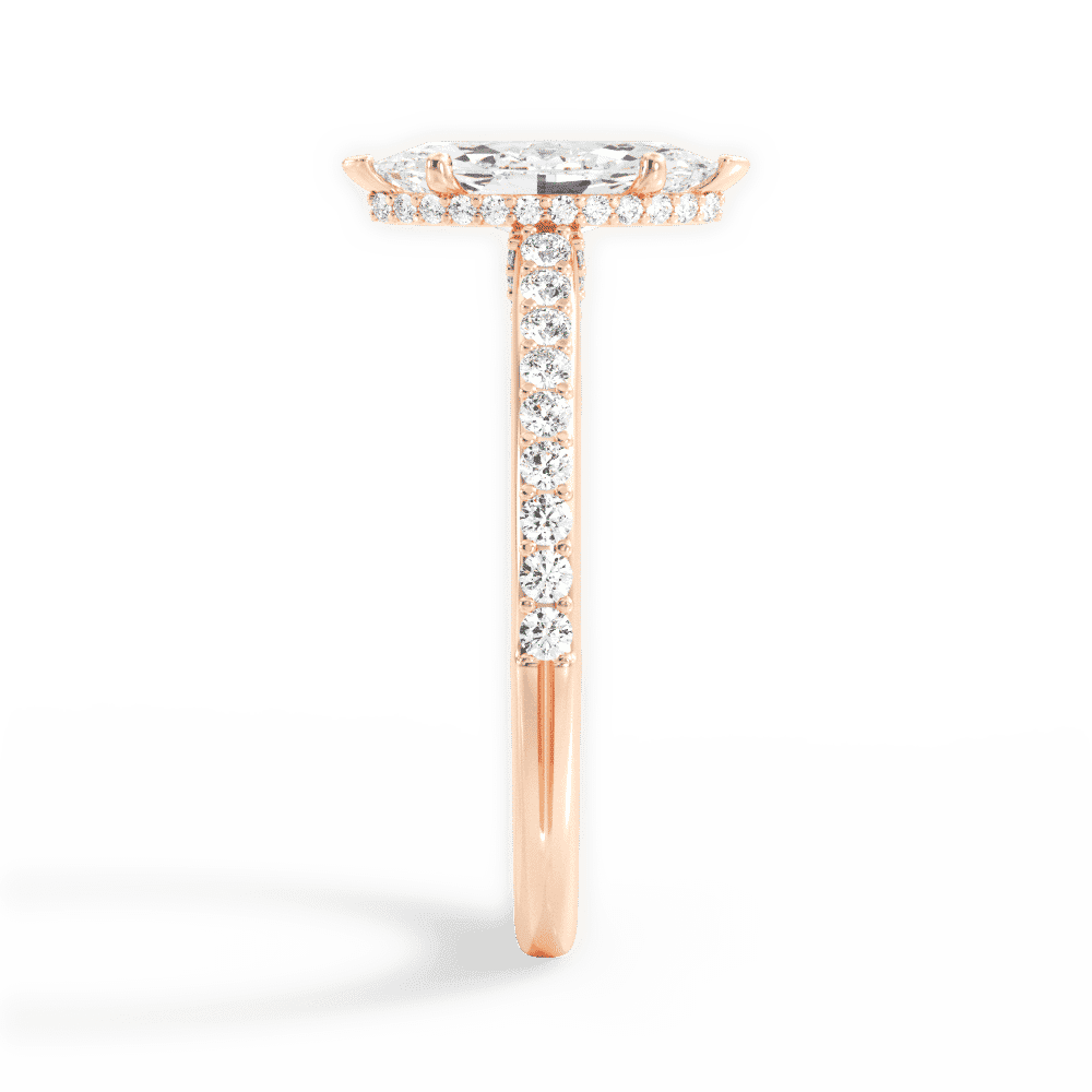 14kt Rose Gold/18kt Rose Gold/marquise/perspective