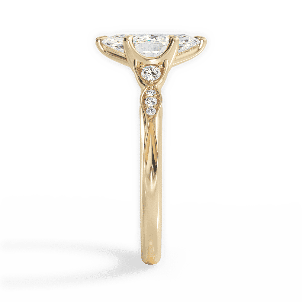 14kt Yellow Gold/18kt Yellow Gold/marquise/perspective