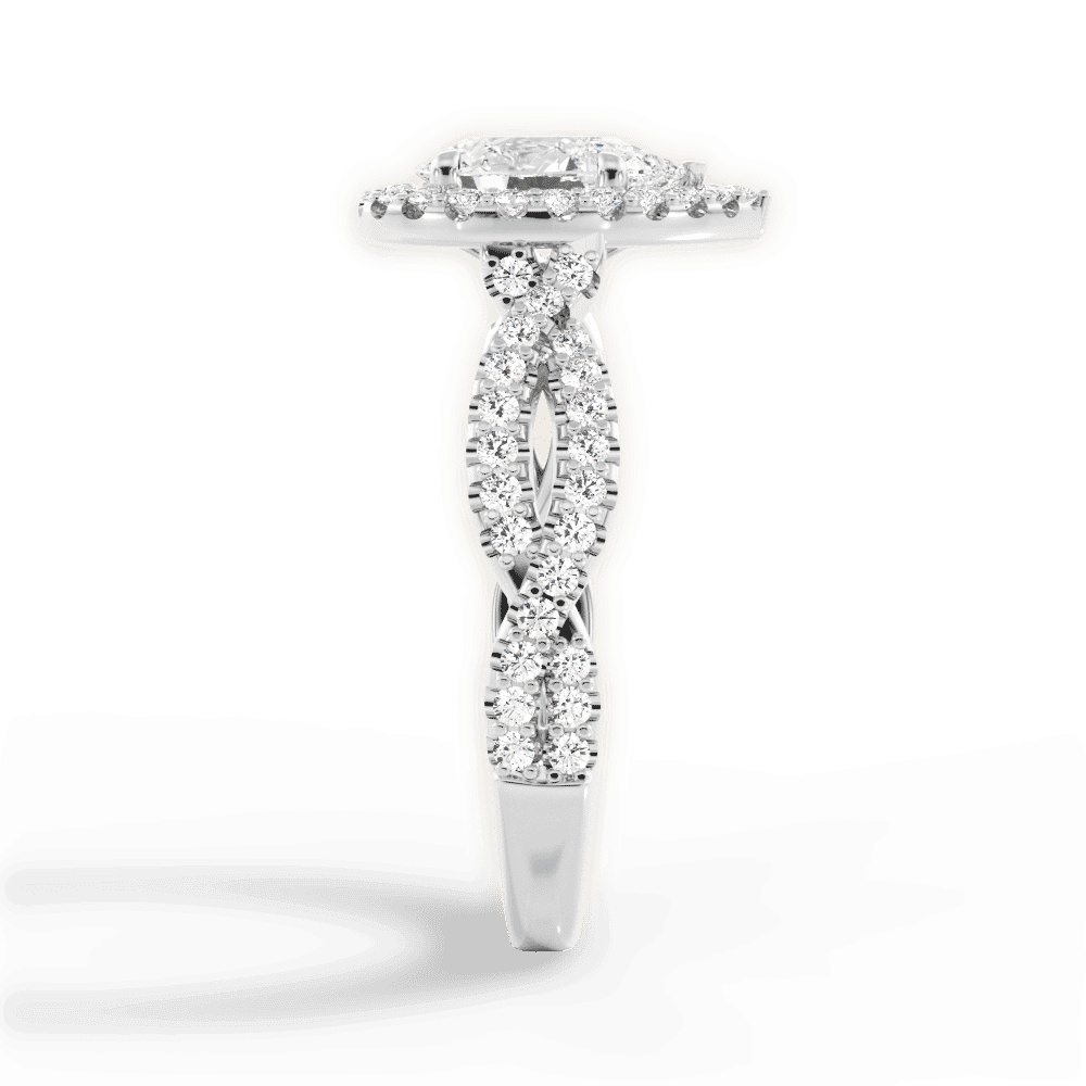14kt White Gold/18kt White Gold/Platinum/pear/perspective