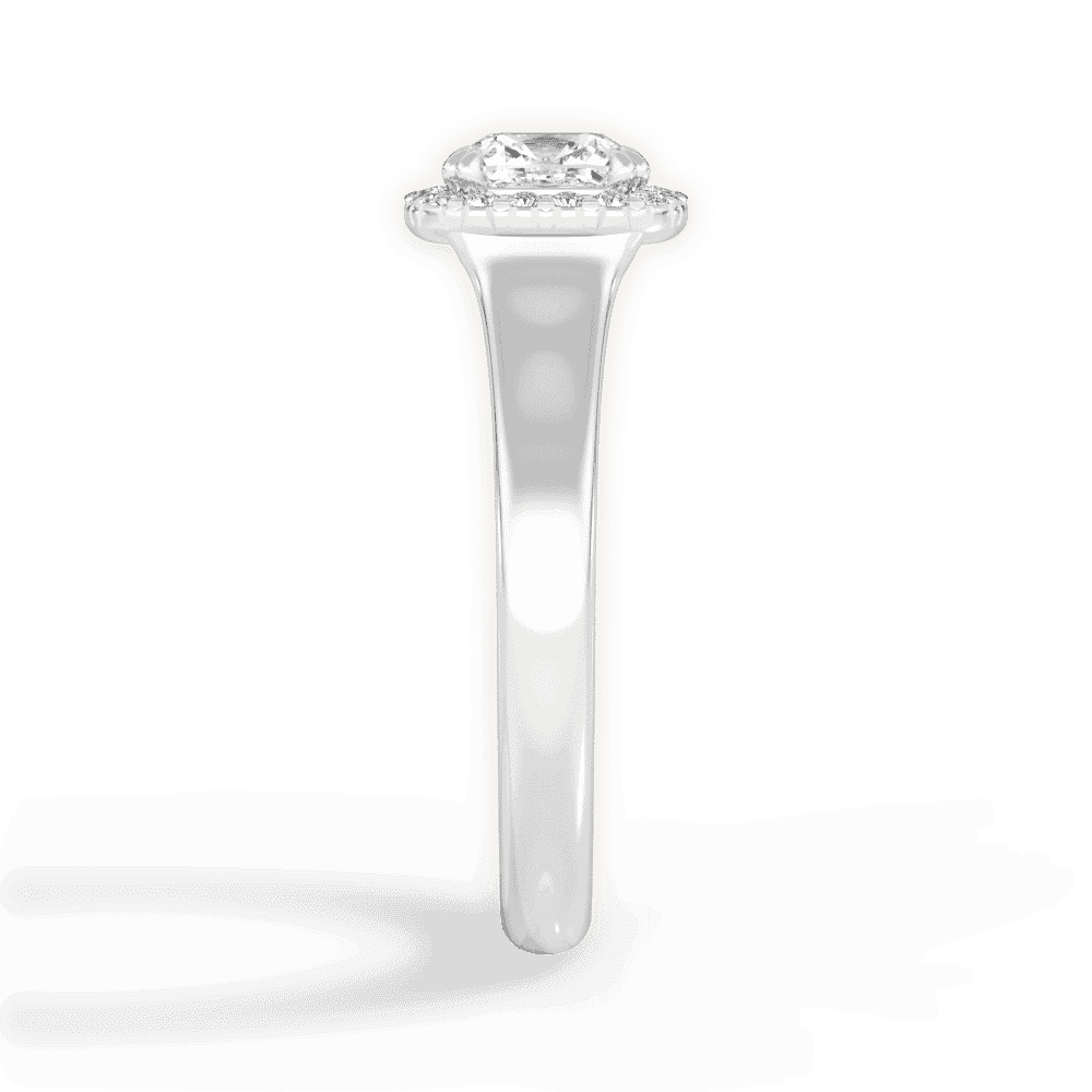 14kt White Gold/18kt White Gold/Platinum/cushion/perspective