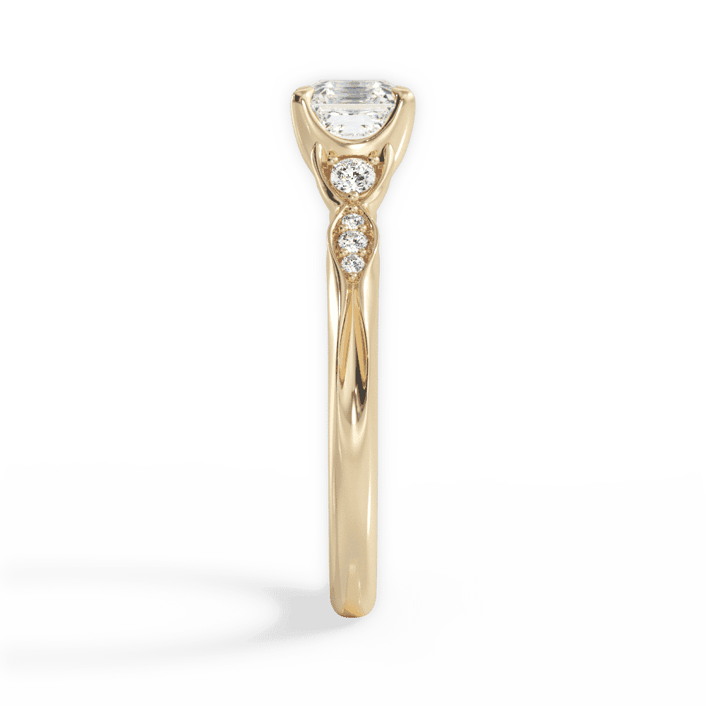 14kt Yellow Gold/18kt Yellow Gold/asscher/perspective