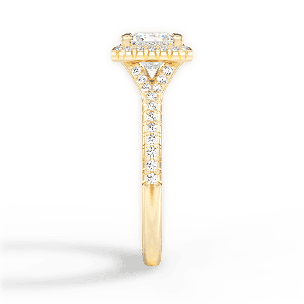14kt Yellow Gold/18kt Yellow Gold/princess/perspective