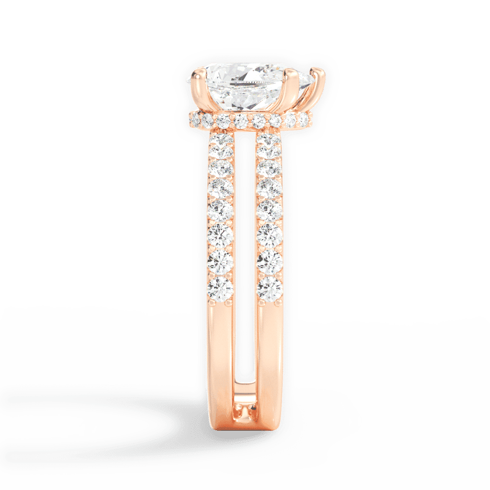 14kt Rose Gold/18kt Rose Gold/pear/perspective
