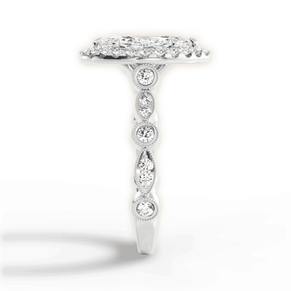 14kt White Gold/18kt White Gold/Platinum/marquise/perspective