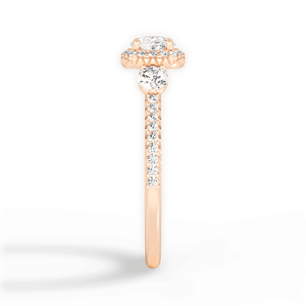 14kt Rose Gold/18kt Rose Gold/cushion/perspective