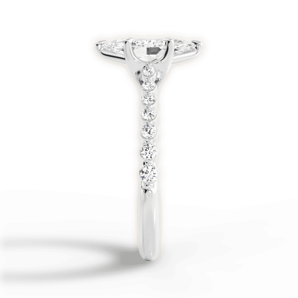 14kt White Gold/18kt White Gold/Platinum/marquise/perspective