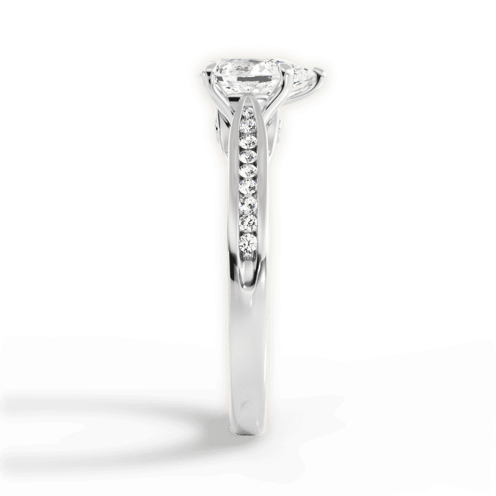 14kt White Gold/18kt White Gold/Platinum/pear/perspective