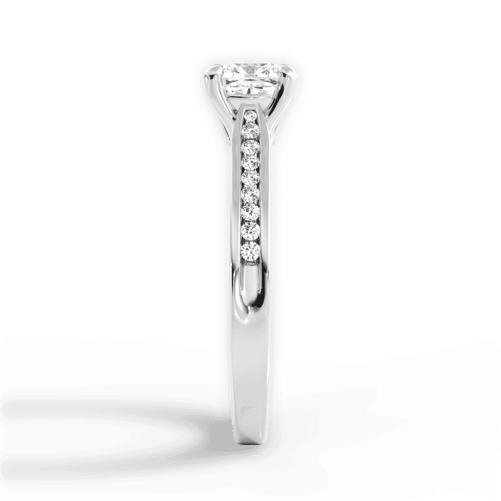 14kt White Gold/18kt White Gold/Platinum/cushion/perspective