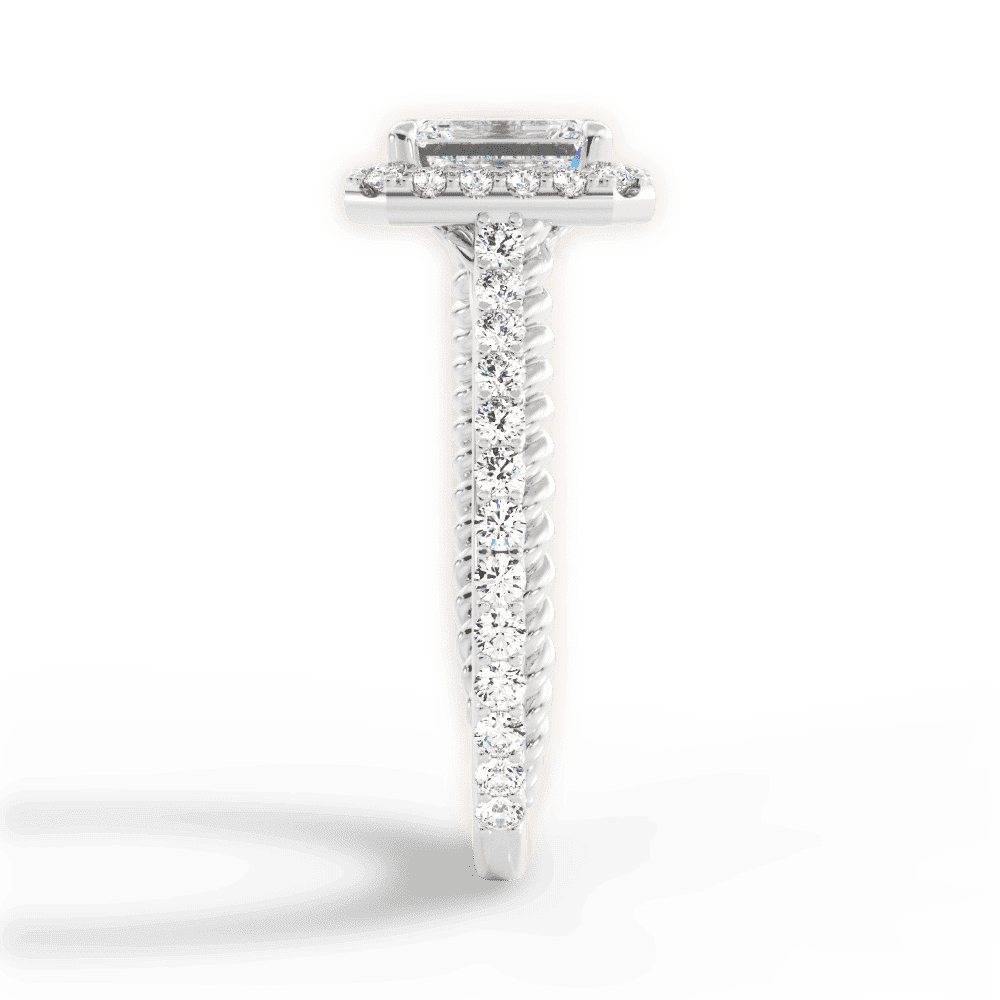 14kt White Gold/18kt White Gold/Platinum/emerald/perspective