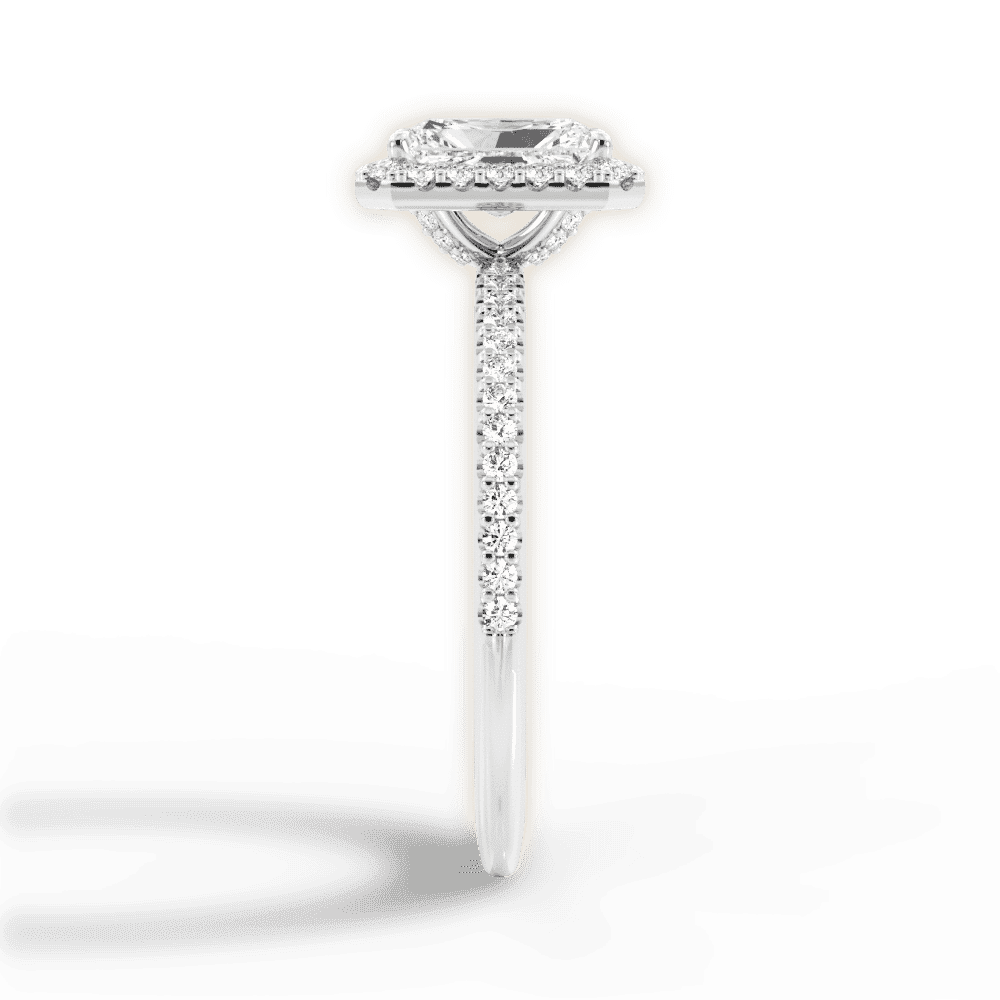 14kt White Gold/18kt White Gold/Platinum/radiant/perspective
