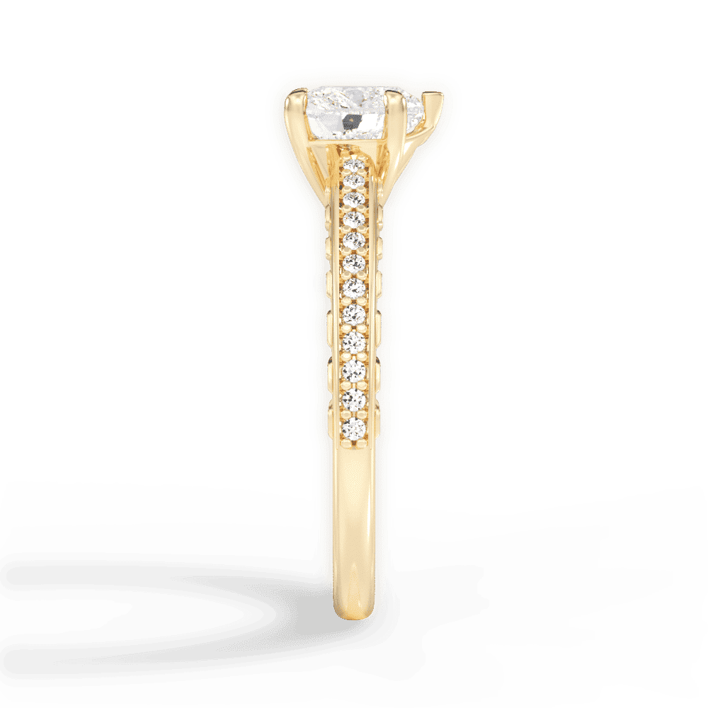 14kt Yellow Gold/18kt Yellow Gold/heart/perspective