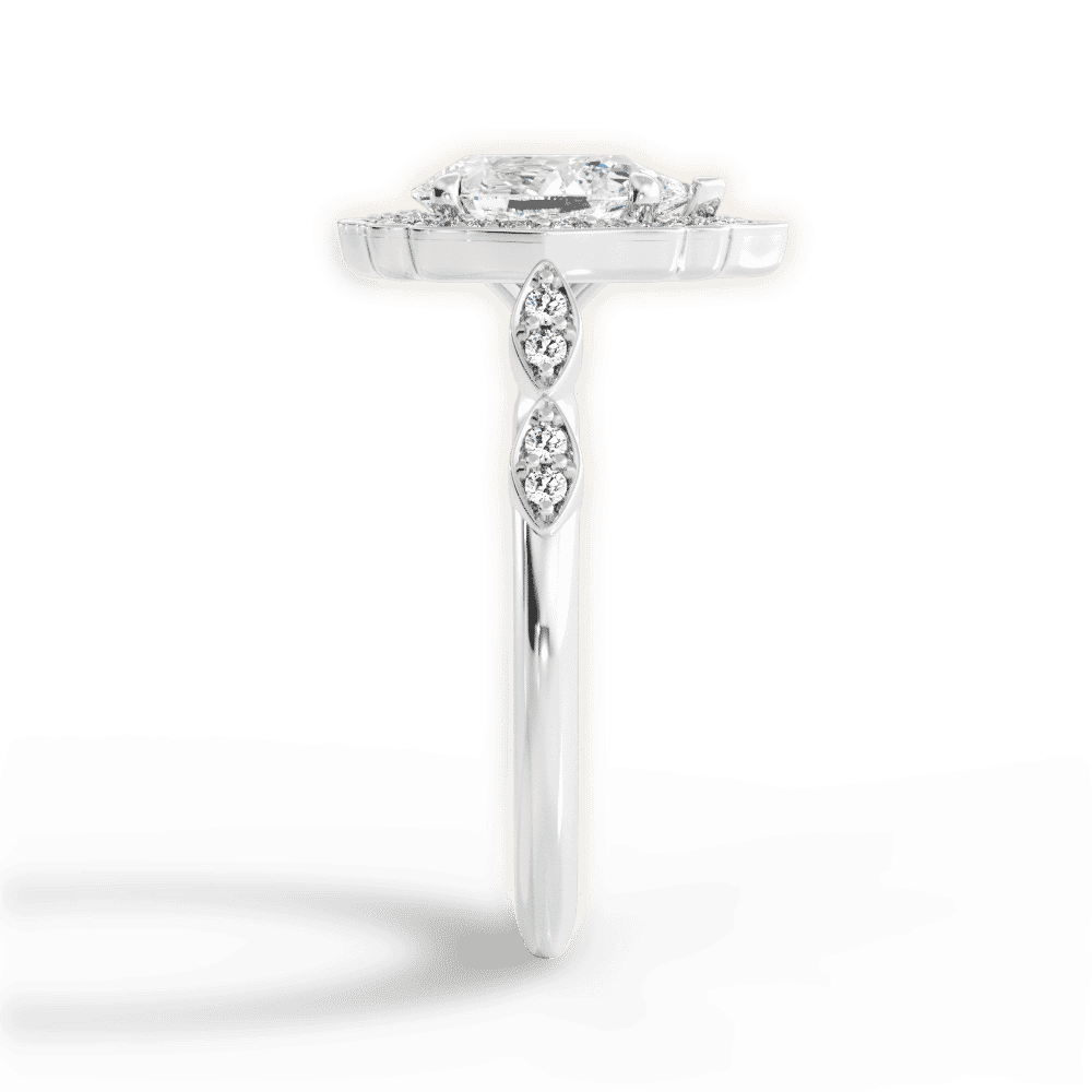 14kt White Gold/18kt White Gold/Platinum/pear/perspective